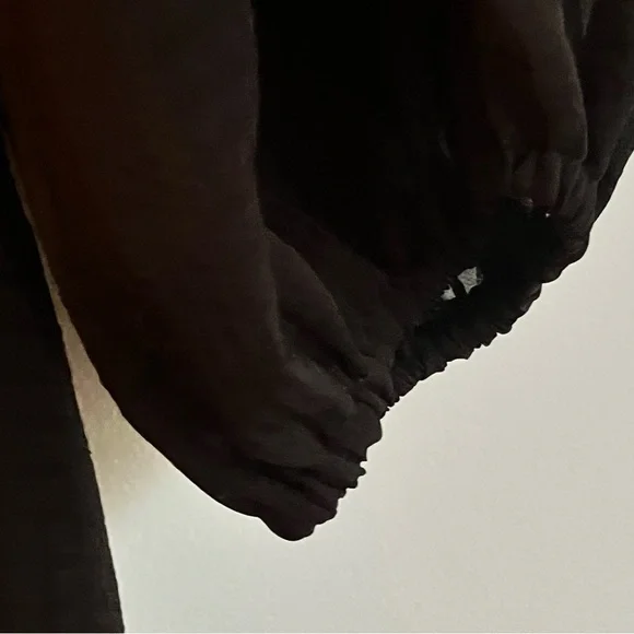 Madewell Lucie Dress Black NWT Sweetheart Smocked Bodice Satin Midi Dress Size S - Picture 10 of 14